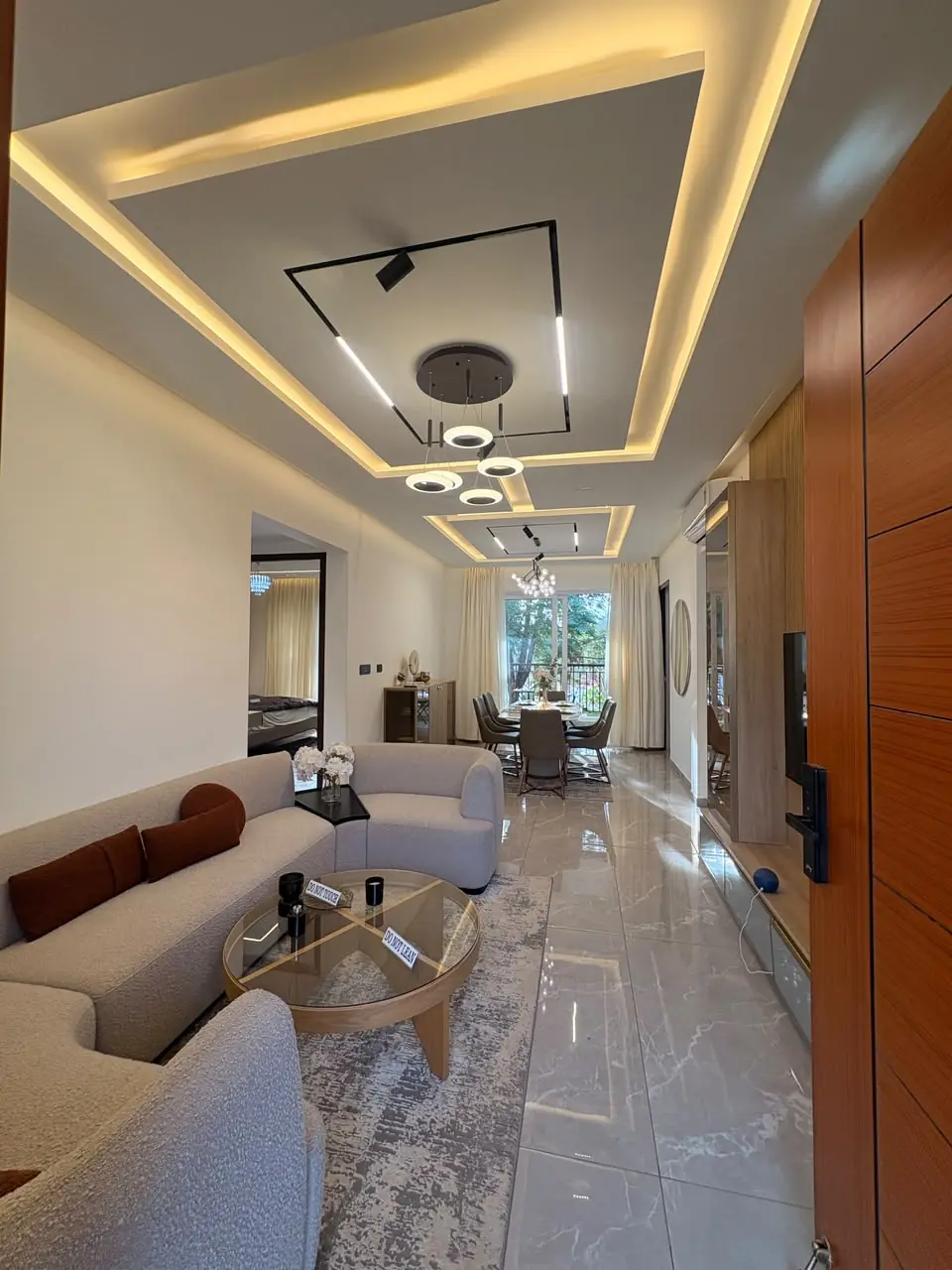 Myhna Vistara sample flat living and dining area